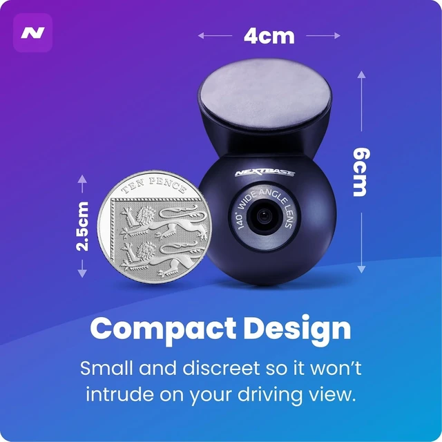 Alt view image 10 of 14 - Nextbase Rear Window Camera | Compatible with 322GW, 422GW, 522GW, 622GW Dash Cams | Full Rear View Coverage, 140° Wide Angle, Magnetic Mount, 6.5m Cable, Series 2 Add-On Module