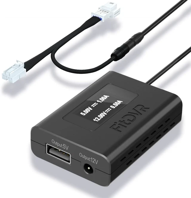 Alt view image 8 of 14 - Dash Camera Power Adapter (4-Pin) for Mercedes Benz, LED Display USB Power Source, Easy to Install, 5V 12V Output, for Dash Cam, Radar, D3-023