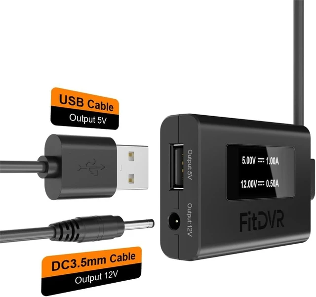 Alt view image 10 of 14 - Dash Camera Power Adapter (4-Pin) for Mercedes Benz, LED Display USB Power Source, Easy to Install, 5V 12V Output, for Dash Cam, Radar, D3-023