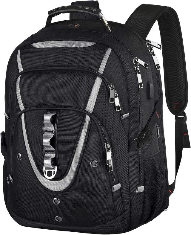 Alt view image 15 of 20 - 18.4 Laptop Backpack for Men, 55L-60L Extra Large Gaming Laptops Backpack with USB Charger Port, TSA Friendly Flight Approved RFID Anti-theft Pocket, Water Resistant Suiltable for Travel Business Work