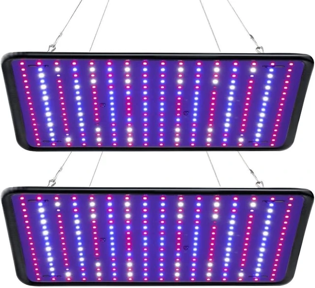 Alt view image 7 of 12 - Grow Light for Indoor Plants - SERWING 200W LED Grow Light Full Spectrum, Plant Growing Lamp for Indoor Cultivation, Greenhouse, Grow Tent, Hydroponics (Full Spectrum)