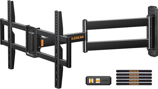 Alt view image 8 of 14 - Perlegear Corner TV Wall Mount Long Arm TV Mount Bracket for 32-75 Inch TVs-Full Motion TV Wall Mount with 32.37 Extension & Swivel Articulating Arm & Tilt, MAX VESA 600x400mm, Holds up to 100 lbs