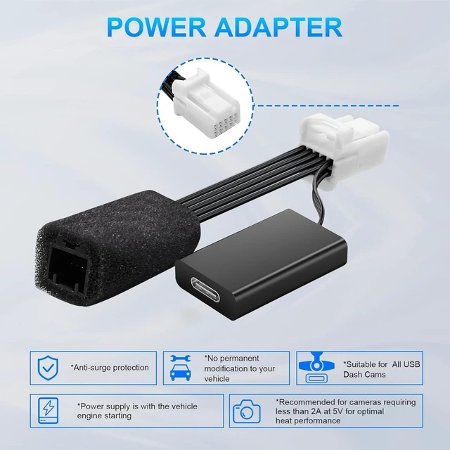 Alt view image 14 of 14 - Dash cam Power Adapter 10 Pin (Model A) Custom for Hyundai Kia Telluride Sorento Soul Rio Carnival Sedona EV6 and More,GPS Radar Mirror Camera Dash Cam Adapter, Connects to Rearview Mirror (Hidden)