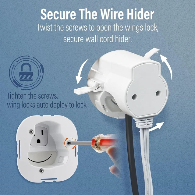 Alt view image 13 of 14 - in-Wall Cable Management Kit, TV Cord Hider for Wall Mounted TV, Hide TV Cords for Wall Mount TV, TV Outlet Wall Kit Includes Power & Low Voltage Cable Management with Hole Saw Drill Attachment