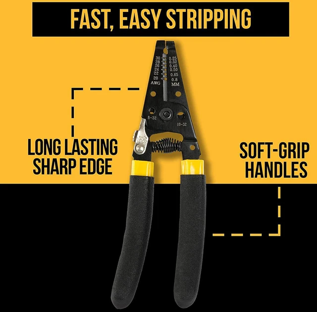 Alt view image 11 of 14 - Professional Network Tool Kit 15 In 1 - RJ45 Crimper Tool Cat 5 Cat6 Cable Tester, Gauge Wire Stripper Cutting Twisting Tool, Ethernet Punch Down Tool, Screwdriver, Knife