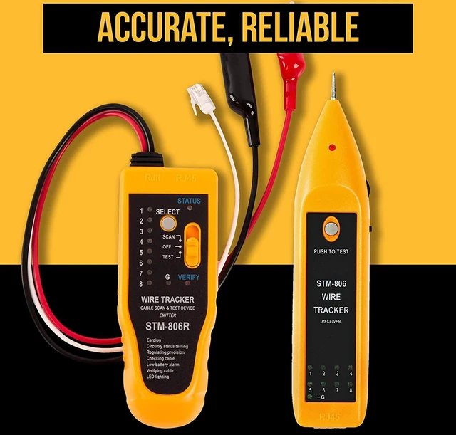 Alt view image 13 of 14 - Professional Network Tool Kit 15 In 1 - RJ45 Crimper Tool Cat 5 Cat6 Cable Tester, Gauge Wire Stripper Cutting Twisting Tool, Ethernet Punch Down Tool, Screwdriver, Knife