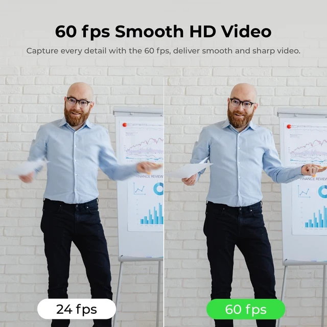 Alt view image 9 of 14 - OBSBOT Meet 1080P 60FPS Webcam, Full HD Auto-Focus & AI-Powered Framing Computer Camera, Background Replacement, HDR, Adjustable FOV, Webcam for Conferencing, Video Calling, Live Sreaming, PC, Laptop