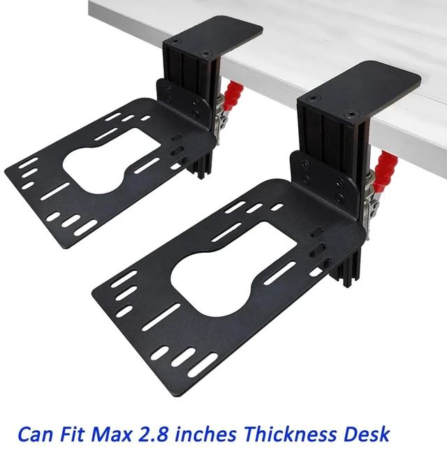 Alt view image 9 of 12 - 2 Set Hotas Desk Mount for Flight Simulator Controls - Compatible with Thrustmaster Sol R2/R1, Hotas 4/X/One/Stick X/T-16000M Flight Throttle and Joystick Hotas Flight Sim Controller Holder