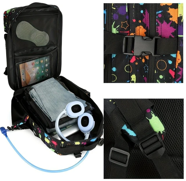 Alt view image 6 of 7 - 45L Hiking backpack, daily use backpack, fitness backpack, cycling backpack