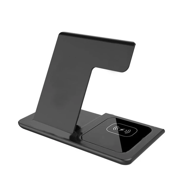 Alt view image 3 of 6 - C13 3-in-1 Foldable Wireless Charging Station, 15W Fast Charger Stand for Phone, Smartwatch & Earbuds, QC2.0