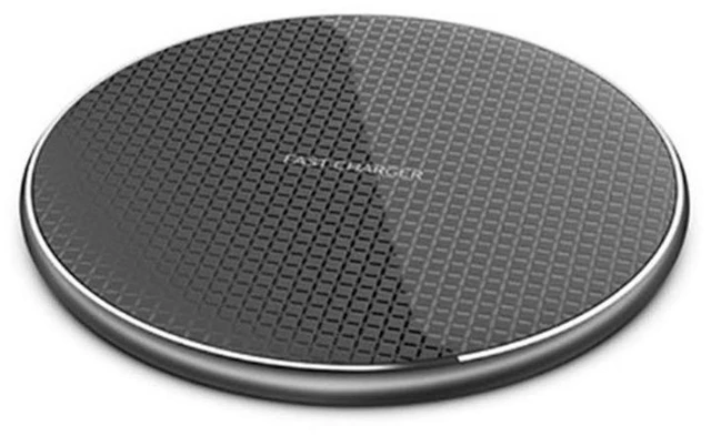 Main image of K8 15W Wireless Charging Pad, Aluminum Alloy Desktop Fast Charger, QC3.0, 1m USB-C Cable, White
