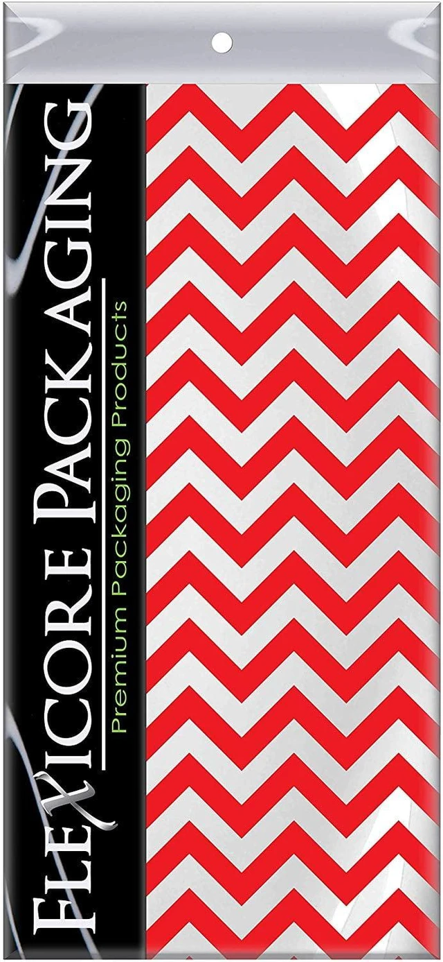 Main image of Red Chevron Tissue Paper 15x20 Inch 100 Count