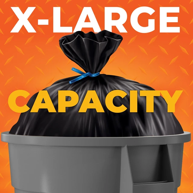 Alt view image 5 of 6 - Hefty Contractor Heavy Duty Extra Large Trash Bags, 55 Gallon, 16 Count