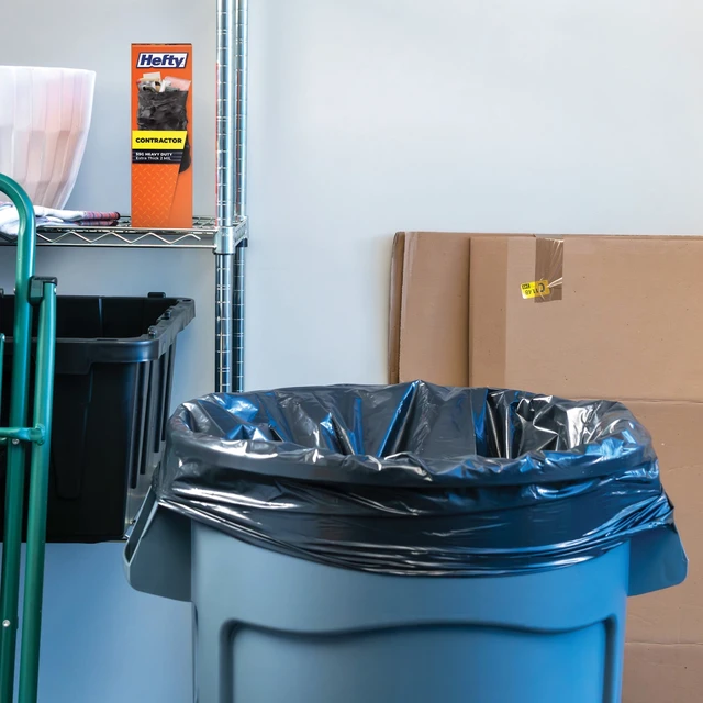 Alt view image 3 of 6 - Hefty Contractor Heavy Duty Extra Large Trash Bags, 55 Gallon, 16 Count