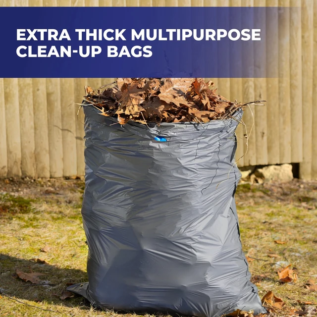 Alt view image 2 of 6 - Hefty Steelsak Heavy Duty Large Trash Bags, 39 Gallon, 30 Count, Gray, Unscented