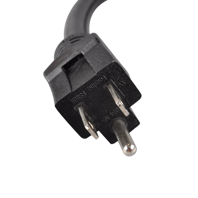 Alt view image 5 of 6 - Auto Drive 14/3 STW 15 to 30-Amp Universal RV Adapter Extension Cord with Lighted End, 1.5ft, Black