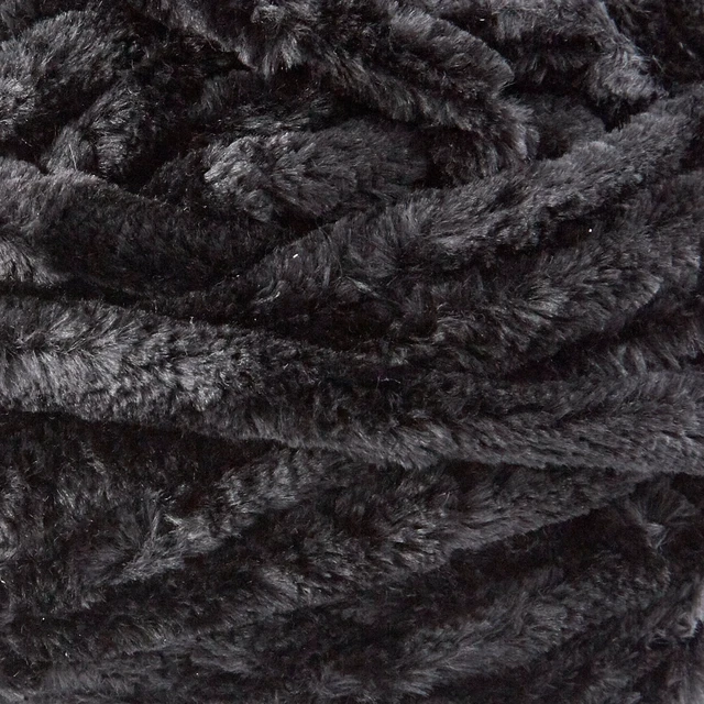 Alt view image 3 of 5 - Mainstays Velvet Yarn, Super Bulky, 80 yd, 100% Polyester, Rich Black, Pack of 3