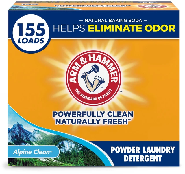 Main image of Arm & Hammer Powder Laundry Detergent, Alpine Clean, 9.56lb, 155 Loads