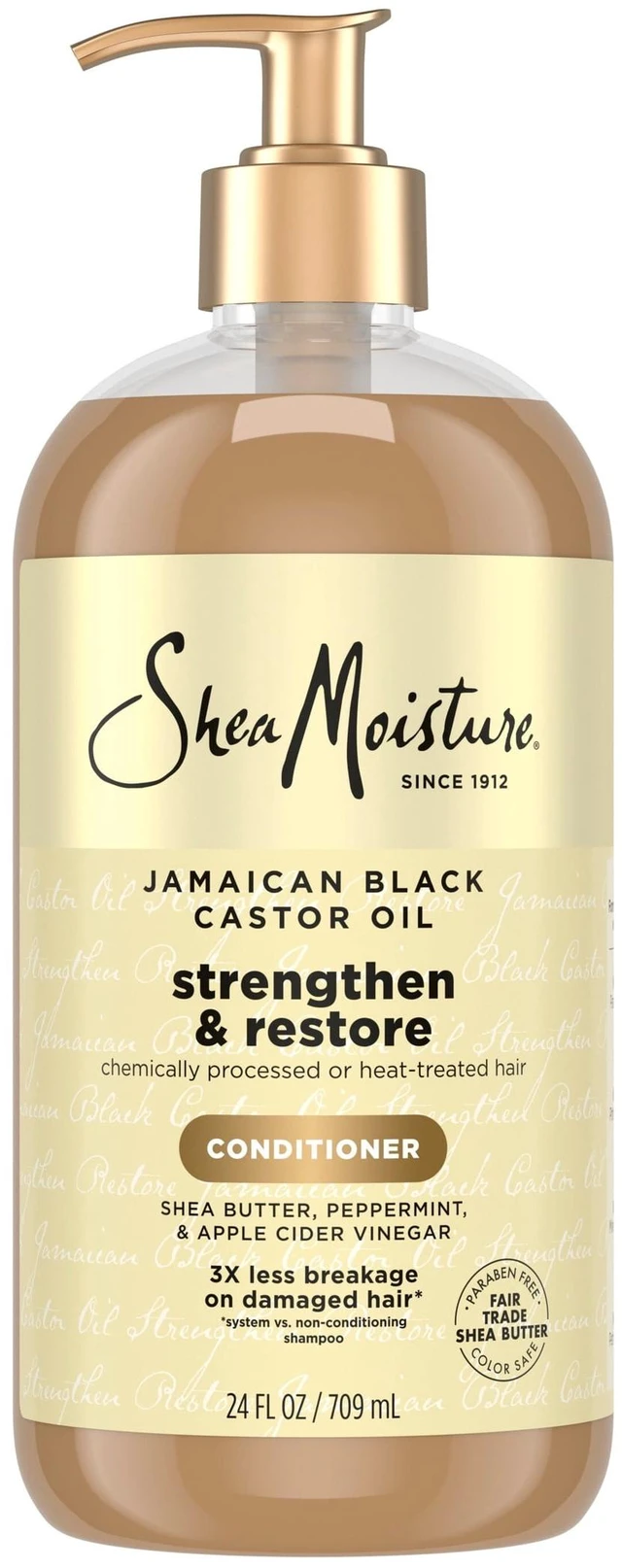 Main image of SheaMoisture Strengthen & Restore Conditioner for Damaged Hair with Jamaican Black Castor Oil, Paraben-Free, 24 fl oz