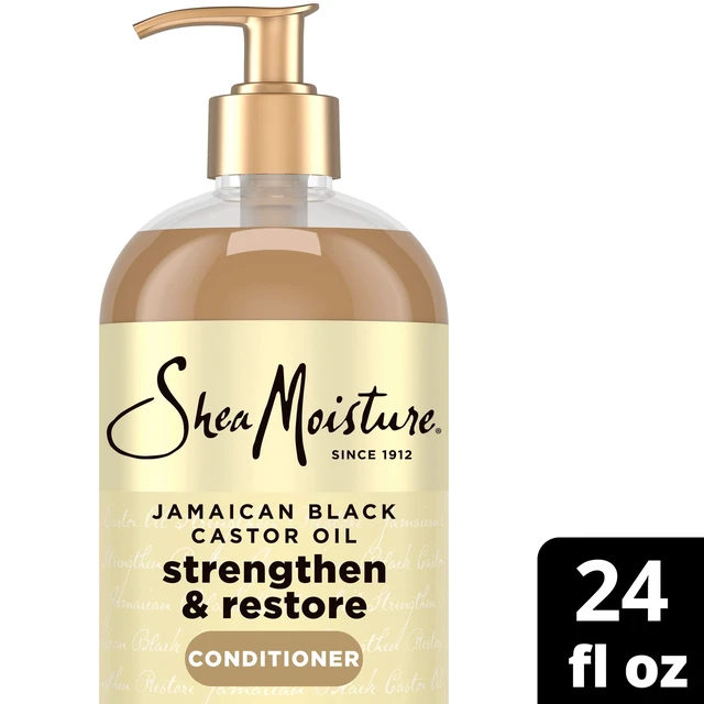Alt view image 5 of 5 - SheaMoisture Strengthen & Restore Conditioner for Damaged Hair with Jamaican Black Castor Oil, Paraben-Free, 24 fl oz