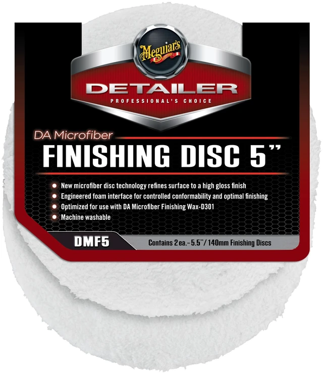 Main image of Meguiar's DMF5 5" DA Microfiber Finishing Disc - Polish & Wax Pad, Pack of 2