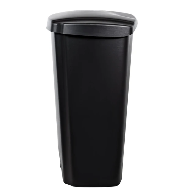 Alt view image 3 of 6 - Hefty 12.1 Gallon Plastic Step Kitchen Trash Can with Foot Pedal Lid, Black