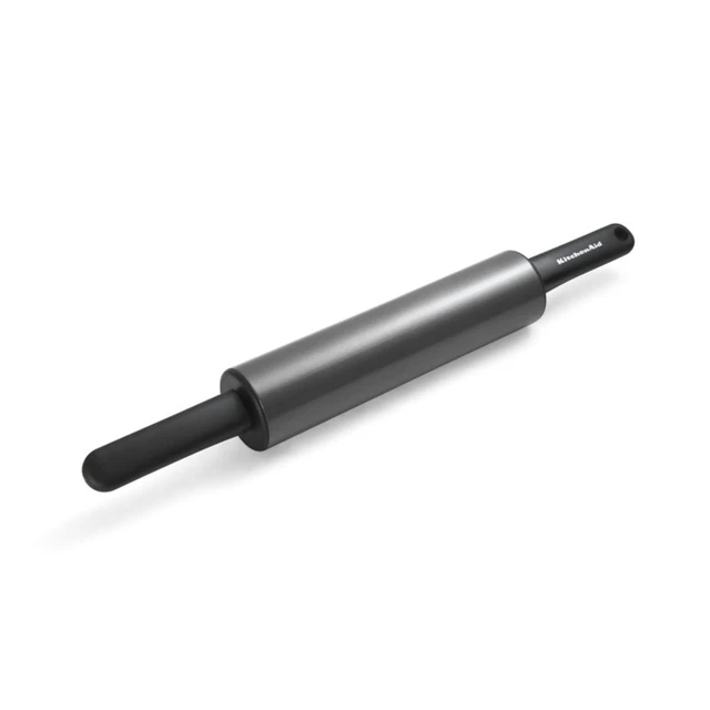 Alt view image 3 of 6 - KitchenAid Nonstick Metal Classic Handled Rolling Pin Gray