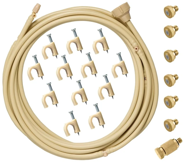 Main image of Orbit Model #20030 Basic Preassembled Outdoor Mist Cooling System Kit, 12' Assembled, 1lb, Tan