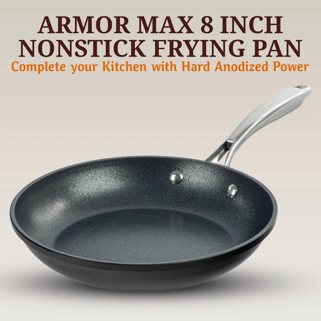 Alt view image 6 of 6 - Granitestone Armor Max 8-Inch Nonstick Frying Pan, Induction Cookware, Oven-Safe