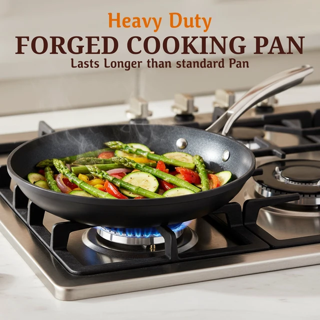 Alt view image 4 of 6 - Granitestone Armor Max 8-Inch Nonstick Frying Pan, Induction Cookware, Oven-Safe