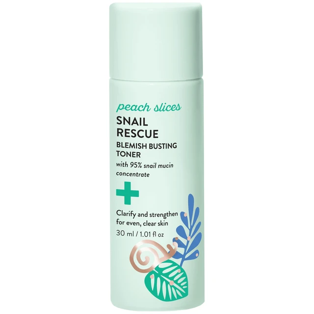 Alt view image 6 of 6 - Peach Slices Snail Rescue Blemish Busting Facial Toner, 30ml (4 Pack)