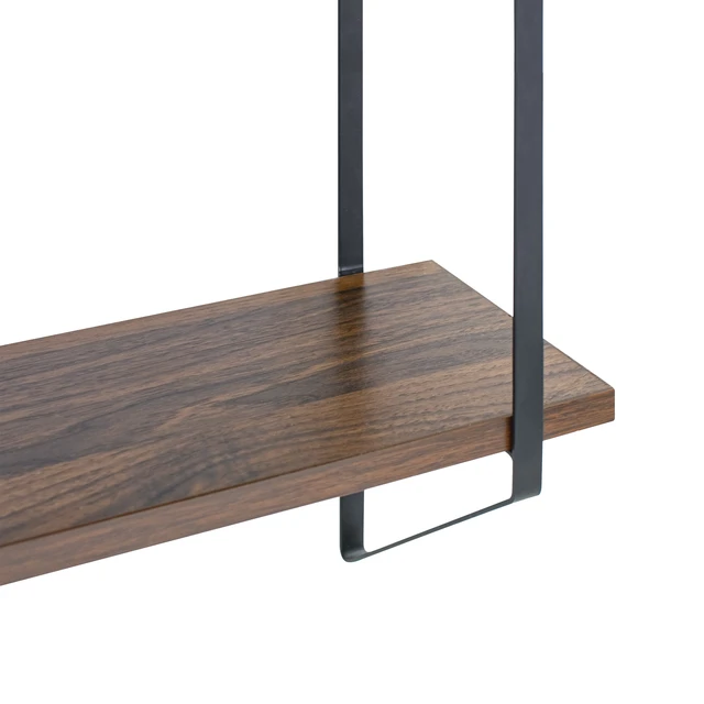 Alt view image 2 of 5 - Better Homes & Gardens 3-Tier 20-in Wall Shelf with Brackets, Walnut
