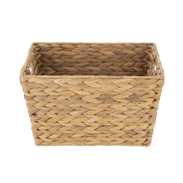 Alt view image 6 of 6 - Better Homes & Gardens Large Water Hyacinth Decorative Storage Basket with Handles, 14in x 11in x 8.5in
