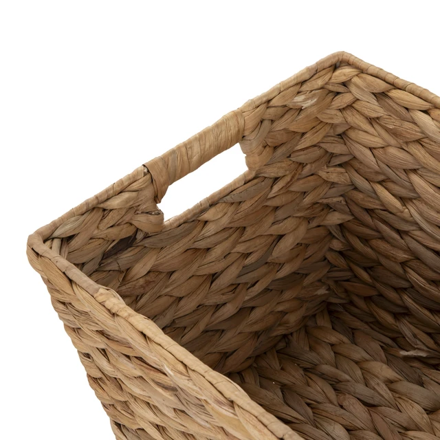 Alt view image 5 of 6 - Better Homes & Gardens Large Water Hyacinth Decorative Storage Basket with Handles, 14in x 11in x 8.5in