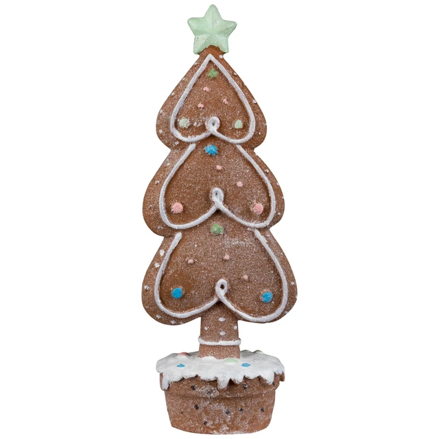 Alt view image 6 of 7 - Gingerbread Cookie Christmas Tree with Icing and Star Decoration, 11.5in