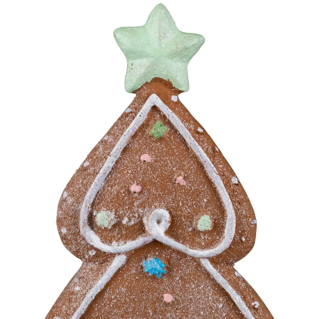 Alt view image 5 of 7 - Gingerbread Cookie Christmas Tree with Icing and Star Decoration, 11.5in