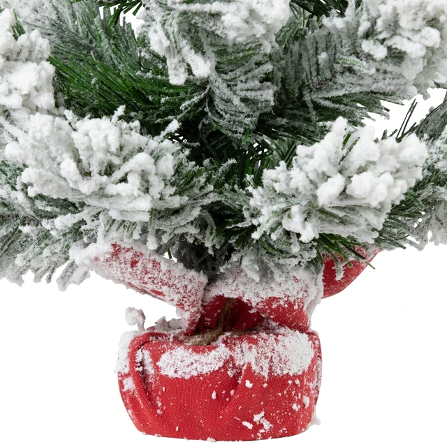 Alt view image 2 of 7 - Northlight Full Flocked Angel Pine Artificial Mini Christmas Tree, 18", Unlit