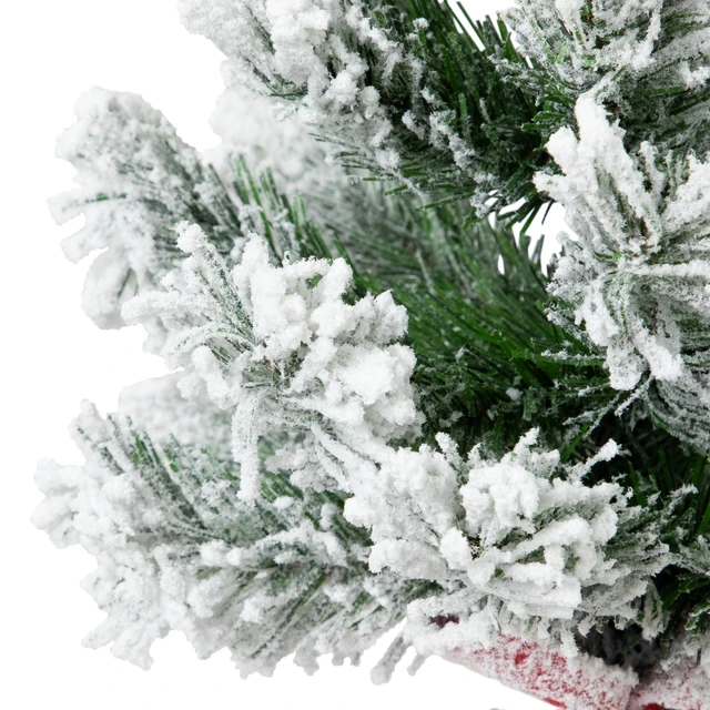 Alt view image 3 of 7 - Northlight Full Flocked Angel Pine Artificial Mini Christmas Tree, 18", Unlit