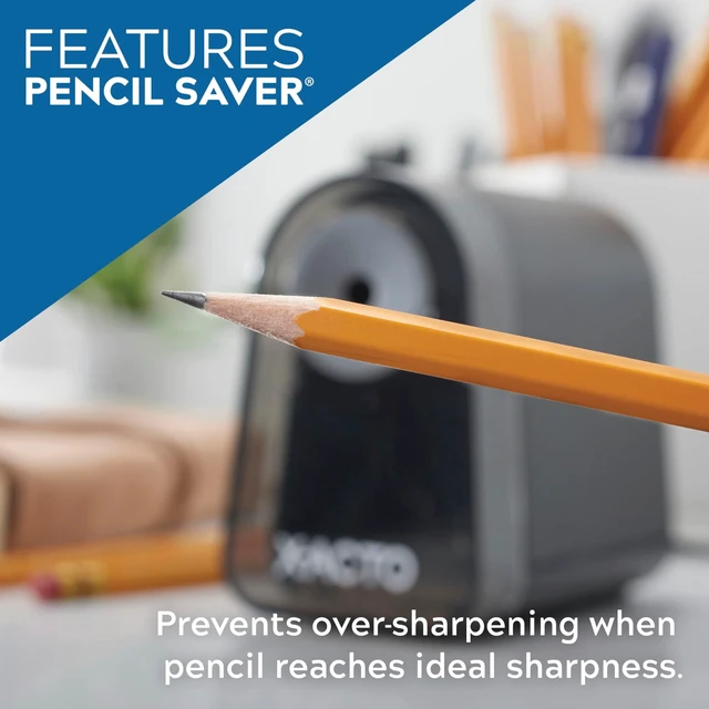 Alt view image 5 of 6 - X-ACTO Mighty Mite Electric Pencil Sharpener, with Pencil Saver, Black, 1 Count