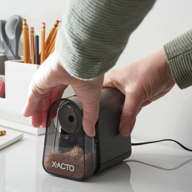 Alt view image 3 of 6 - X-ACTO Mighty Mite Electric Pencil Sharpener, with Pencil Saver, Black, 1 Count