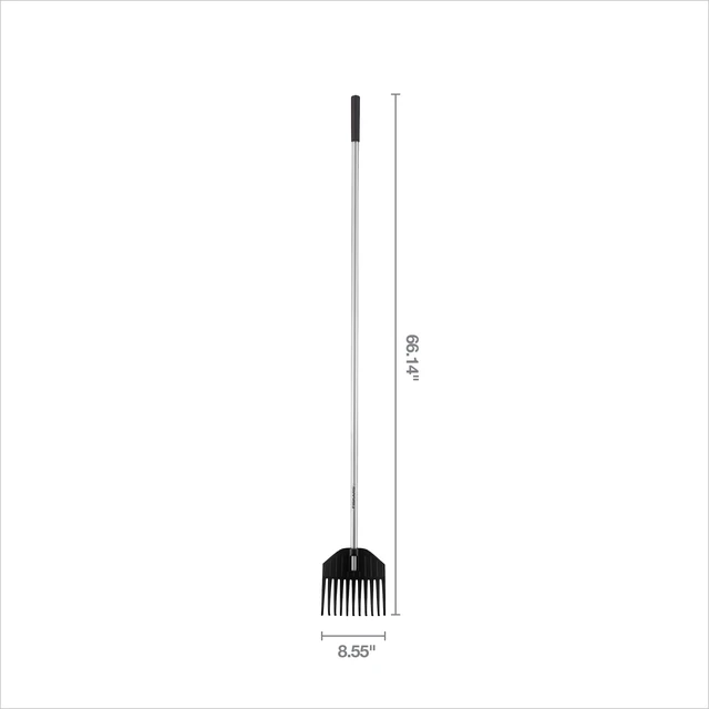 Alt view image 3 of 7 - Fiskars Shrub and Garden Rake, 66-Inch, Black