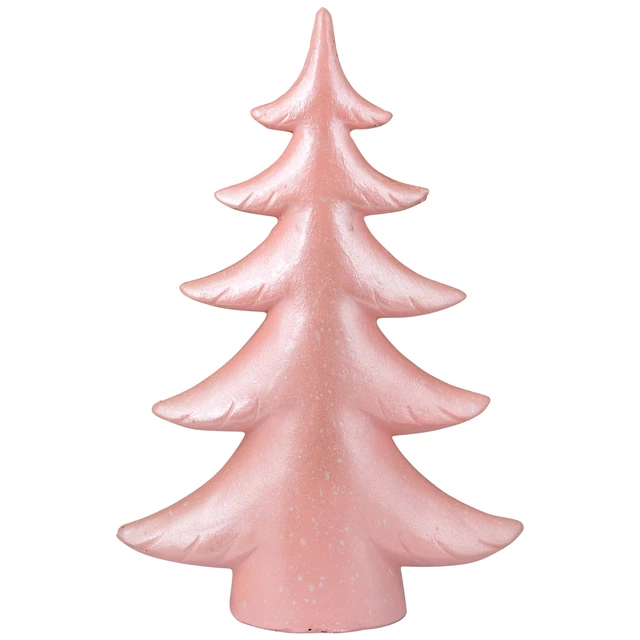 Alt view image 5 of 6 - Northlight Snowy Shiny Christmas Tree Tabletop Decoration 10" Light Pink