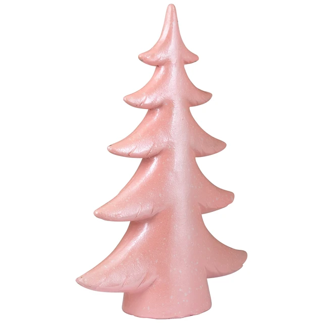 Alt view image 4 of 6 - Northlight Snowy Shiny Christmas Tree Tabletop Decoration 10" Light Pink