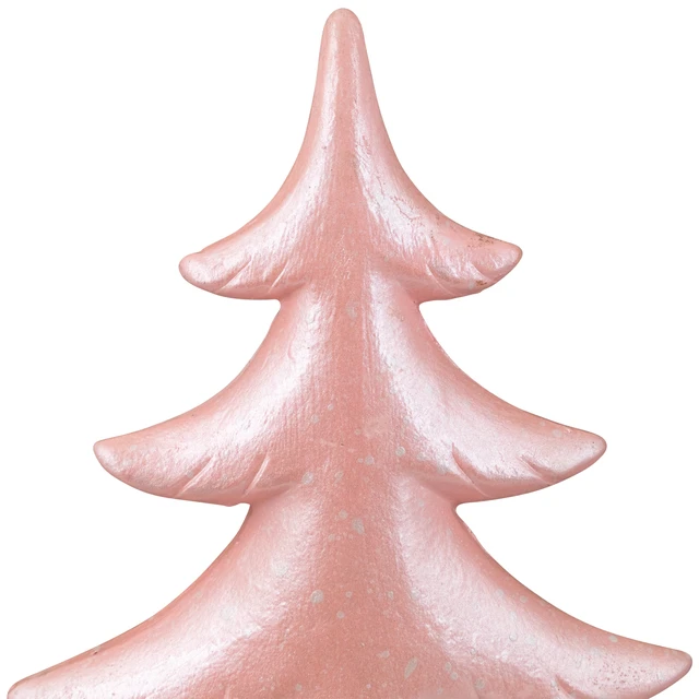Alt view image 2 of 6 - Northlight Snowy Shiny Christmas Tree Tabletop Decoration 10" Light Pink