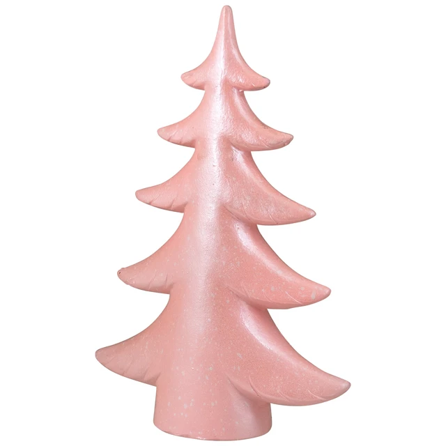 Alt view image 6 of 6 - Northlight Snowy Shiny Christmas Tree Tabletop Decoration 10" Light Pink