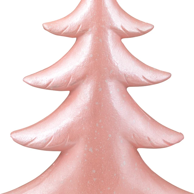 Alt view image 3 of 6 - Northlight Snowy Shiny Christmas Tree Tabletop Decoration 10" Light Pink