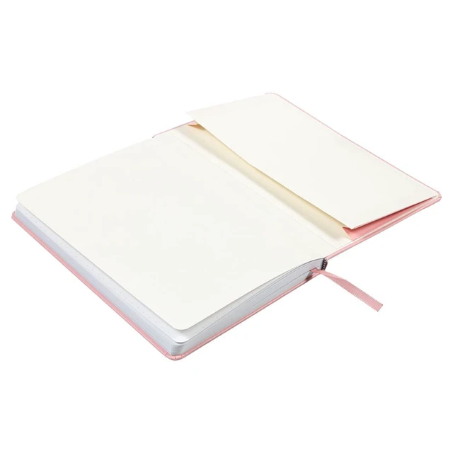 Alt view image 2 of 6 - JAM Paper Hardcover Notebook with Elastic Band, Large, Baby Pink, 5 7/8 x 8 1/2 in, 1/Pack
