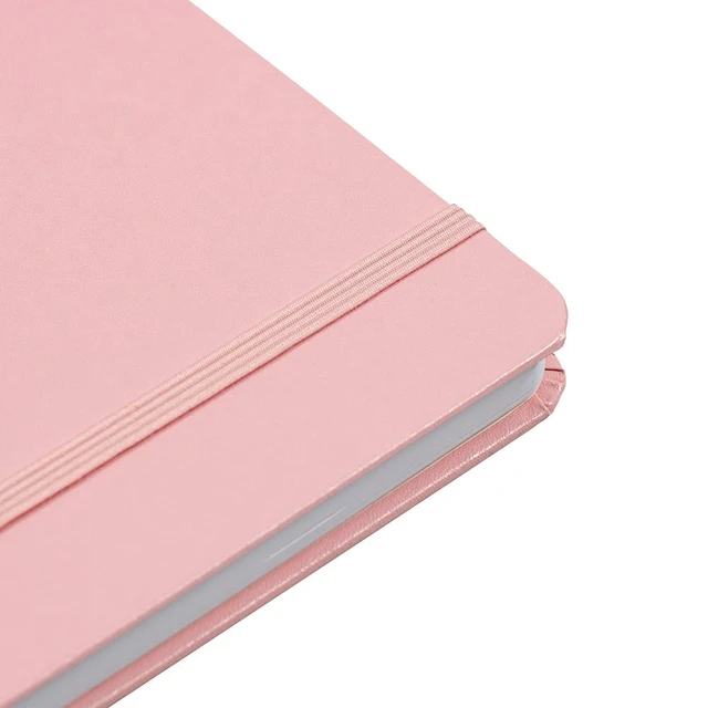 Alt view image 5 of 6 - JAM Paper Hardcover Notebook with Elastic Band, Large, Baby Pink, 5 7/8 x 8 1/2 in, 1/Pack