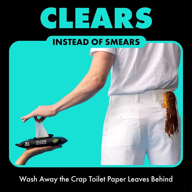Alt view image 4 of 6 - DUDE Extra Large Mint Chill Flushable Wet Wipes, 48 Count (5 Pack, 240 Total)