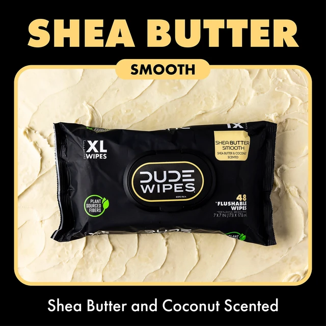 Alt view image 6 of 6 - DUDE Flushable Wipes Extra Large Shea Butter Smooth Wet Wipes, 240 Count